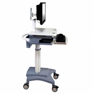 ADITI Medical Cart Computer / Computer on Wheels (Side Mobile Cart View)